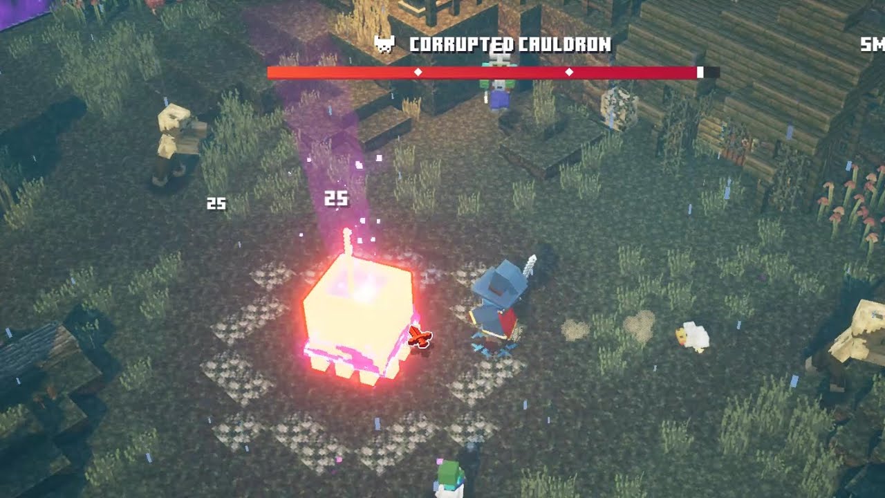 Minecraft Dungeons — гайд по боссу Corrupted Cauldron