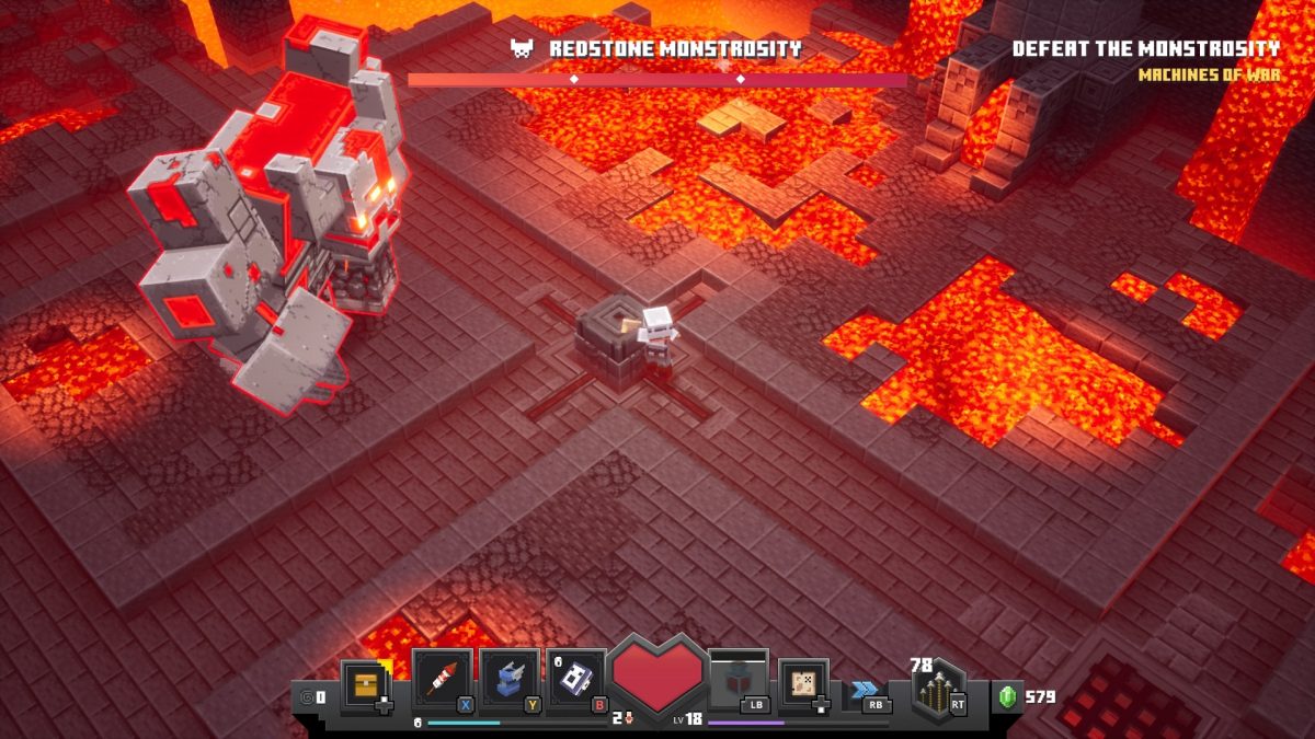 Minecraft Dungeons — гайд по боссу Redstone Monstrosity