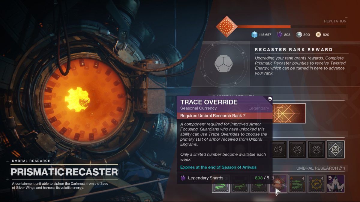 Как разблокировать Trace Override в Destiny 2: Сезон «Прибытие»