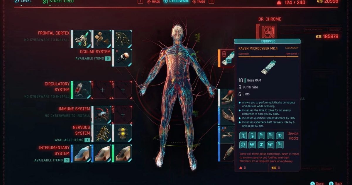 Cyberpunk 2077 — гайд по кибернетике