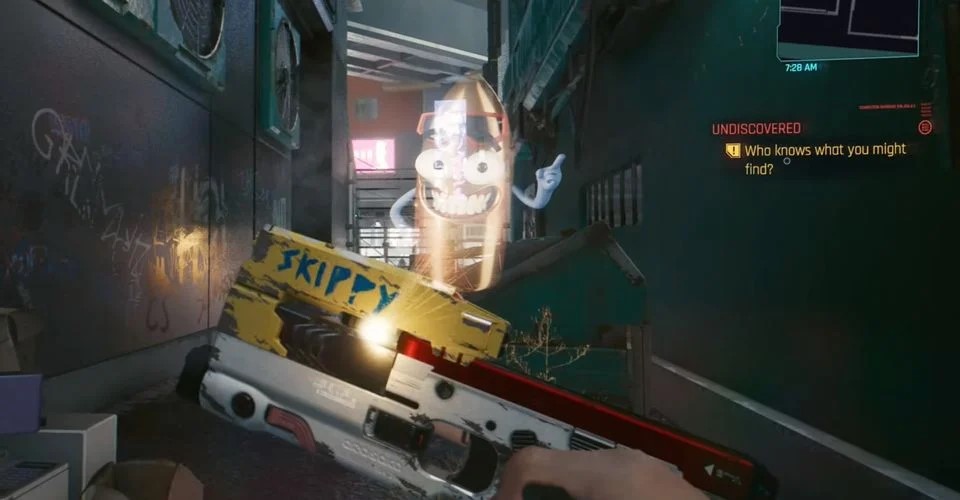 Cyberpunk 2077 — как получить говорящий пистолет Скиппи
