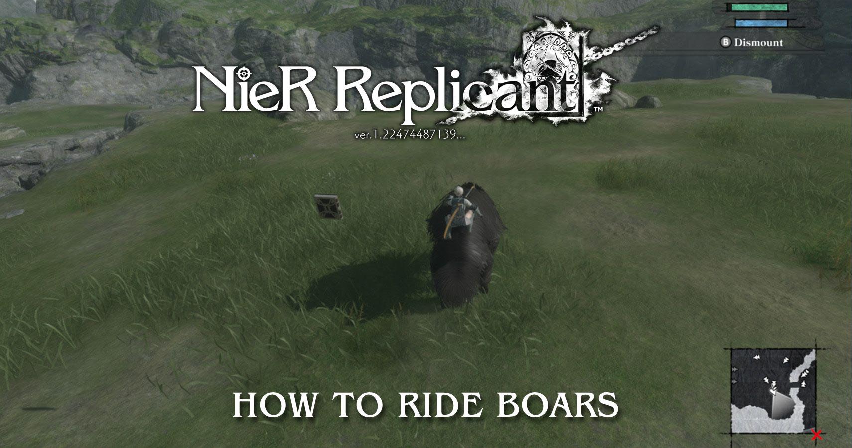 Как ездить на кабане в NieR Replicant