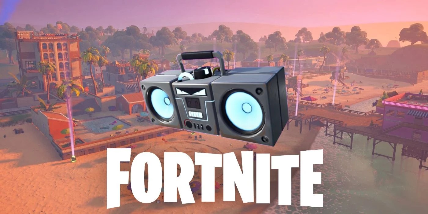 Где надо ставить бумбоксы на пляже в Fortnite
