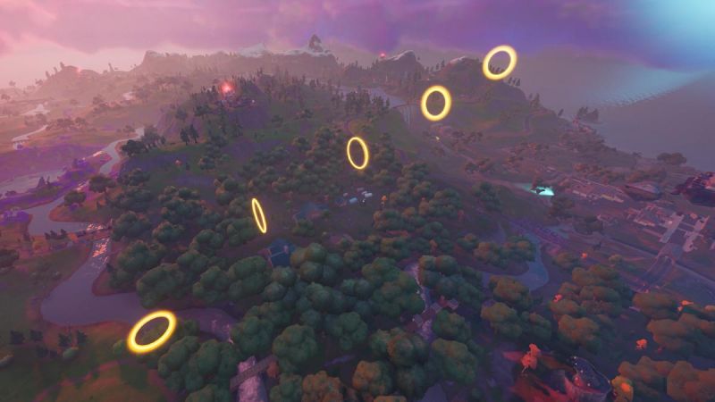 Где пролететь сквозь кольца за Кларка Кента в Fortnite