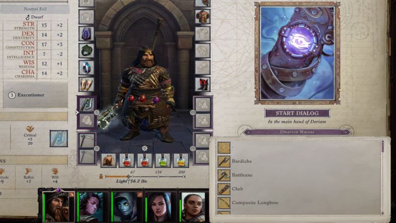 Как экипировать говорящее оружие Финнеан в Pathfinder: Wrath of the Righteous