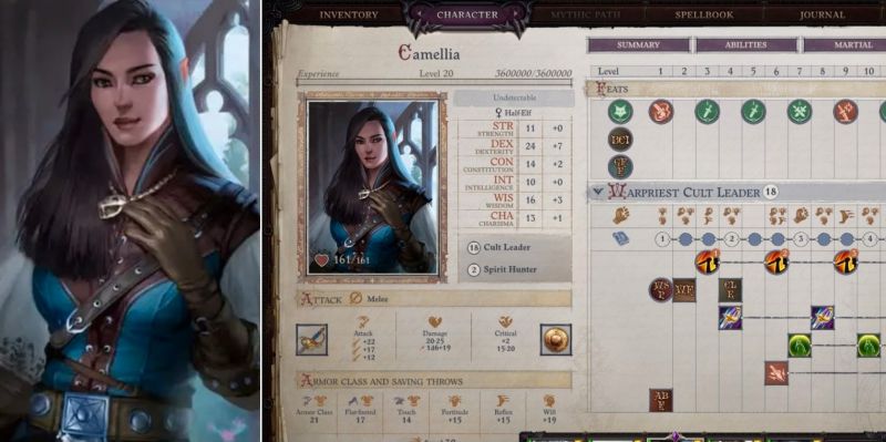 Лучший билд на Камелию в Pathfinder: Wrath of the Righteous Лучший билд на Камелию в Pathfinder: Wrath of the Righteous