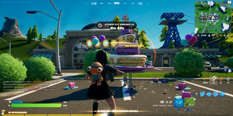 Как танцевать перед разными именинными тортами в 8 сезоне Fortnite: где найти торты