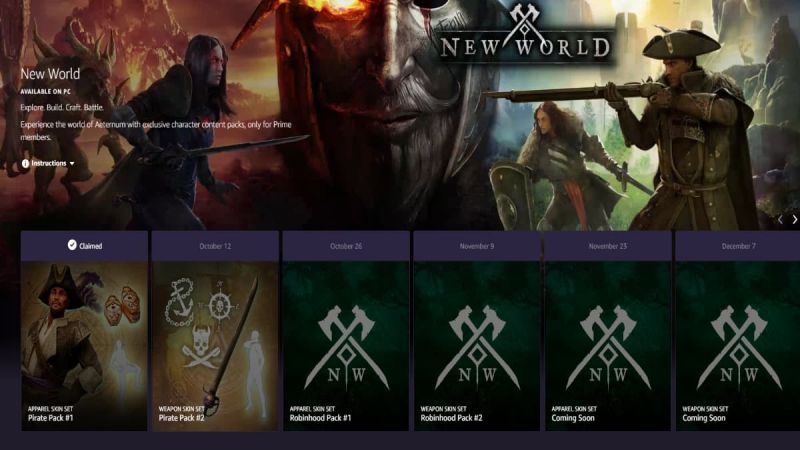Как связать свой аккаунт Amazon Prime Gaming с New World?