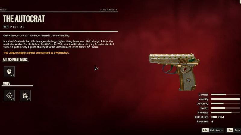 Где найти уникальный пистолет «Автократ» в Far Cry 6
