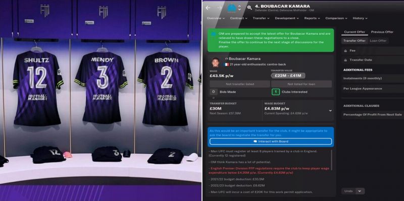 Как сделать предложение о трансфере в Football Manager 2022