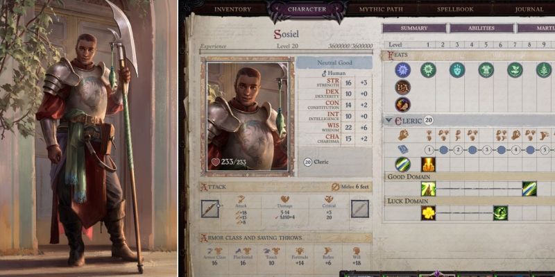 Лучший билд на Зосиэля в Pathfinder: Wrath of the Righteous