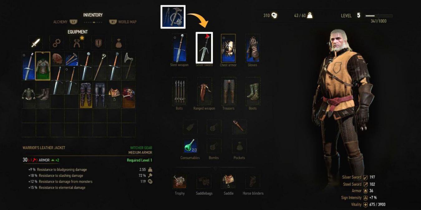 Как ремонтировать оружие в The Witcher 3