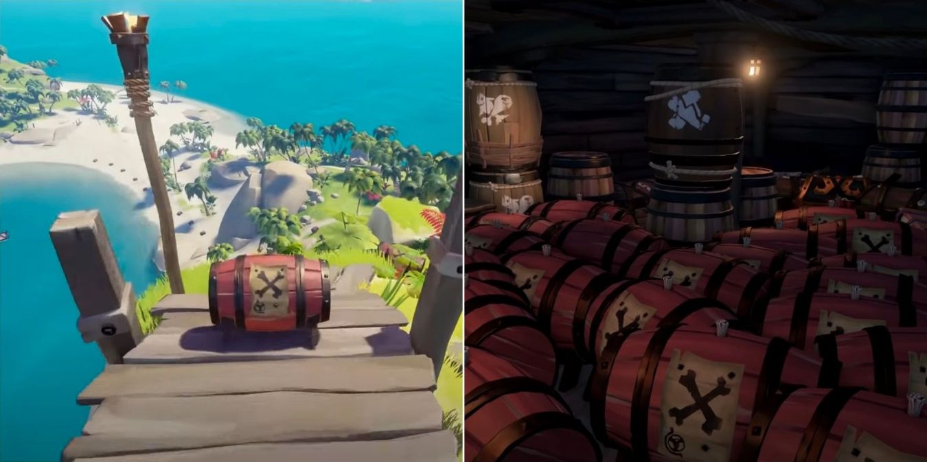 Как найти и использовать бочки с порохом в Sea of Thieves