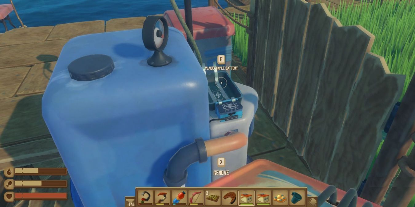 Батарейка в Raft: как сделать и использовать