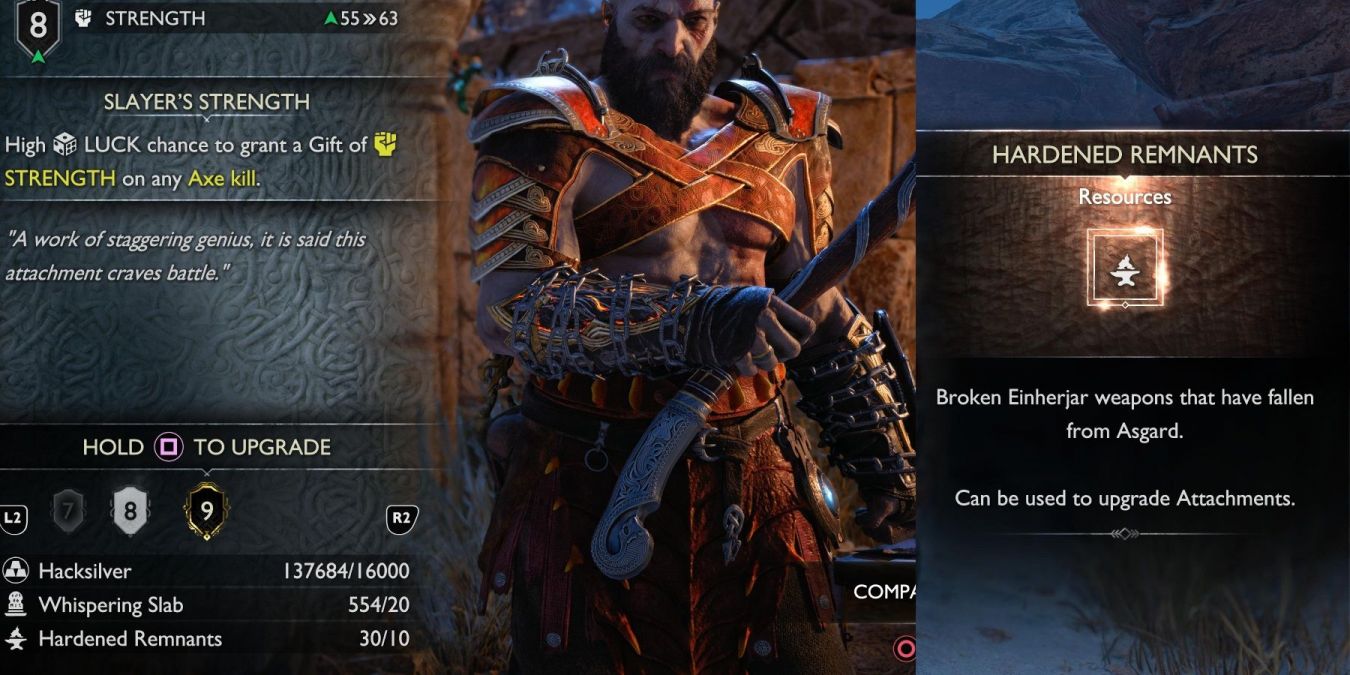 Закалённые обломки в God of War: Ragnarok: где найти