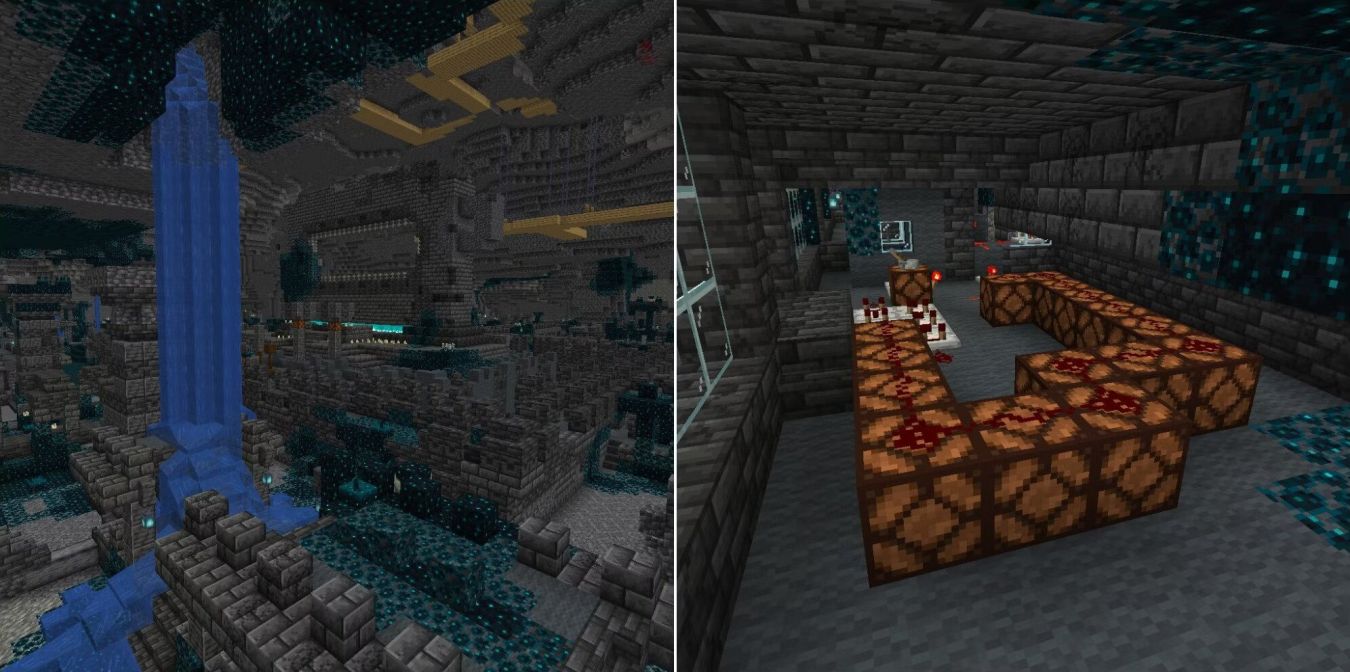 Как найти и открыть секретную дверь Древнего города из Красного камня в Minecraft Как найти и открыть секретную дверь Древнего города из Красного камня в Minecraft