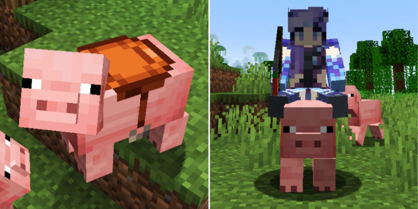 Как оседлать свинью в Minecraft