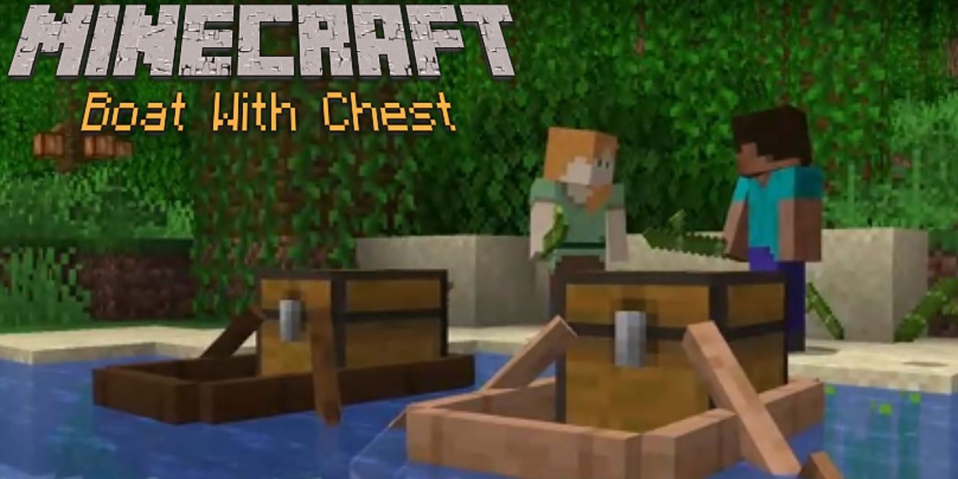 Как сделать лодку с сундуком в Minecraft