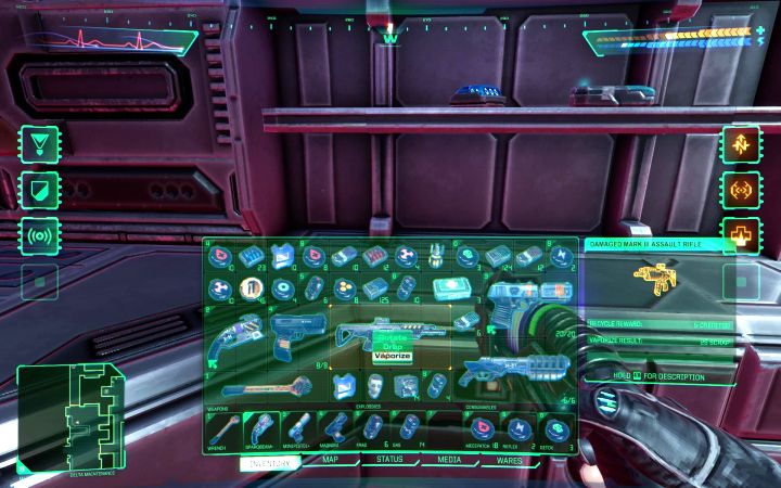 Список всех видов оружия и гранат в System Shock Remake
