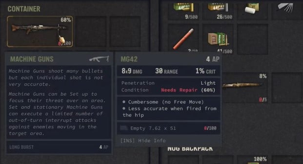 Пулемет «MG42» в Jagged Alliance 3: как получить
