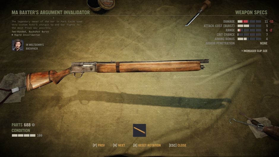 «Усмиритель» Мамаши Бакстер в Jagged Alliance 3: как получить уникальный дробовик