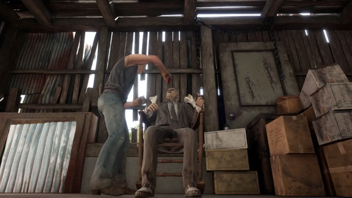 Как накормить дедушку в The Texas Chain Saw Massacre