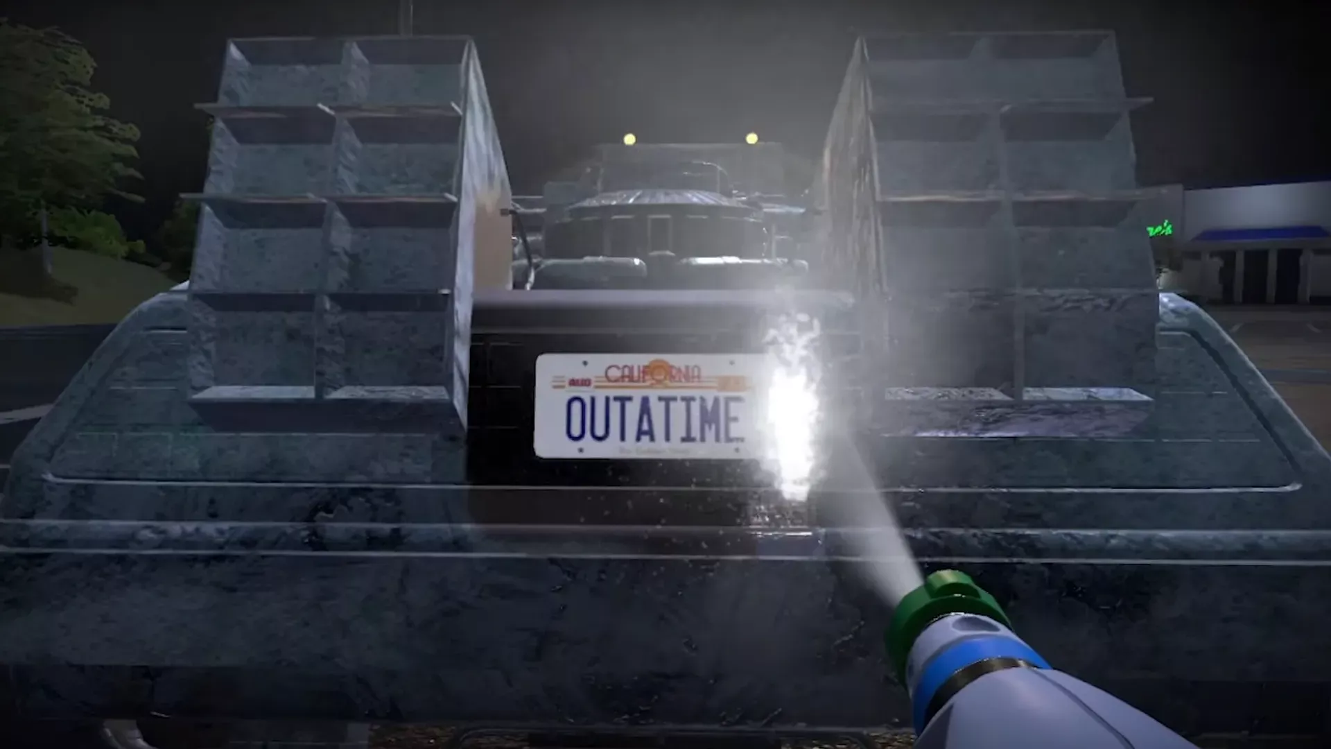 PowerWash Simulator получит DLC с культовой Дэлориан из Назад в Будущее