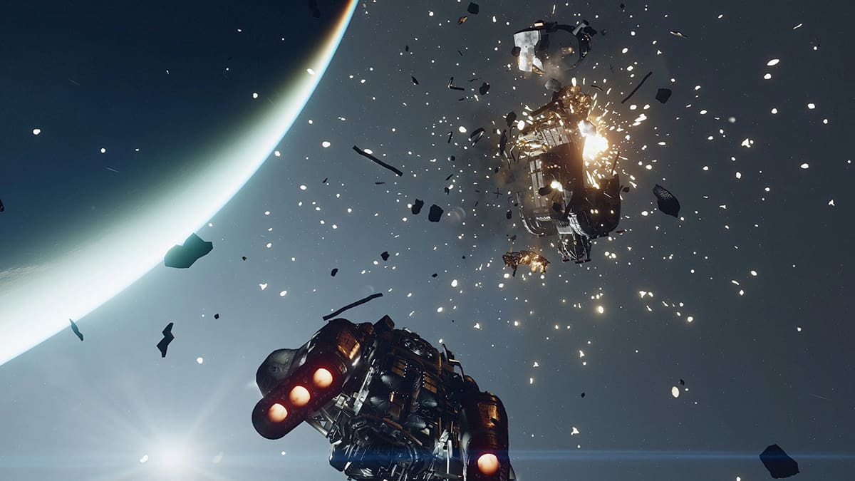 Как выделить двигатели у противника в Starfield