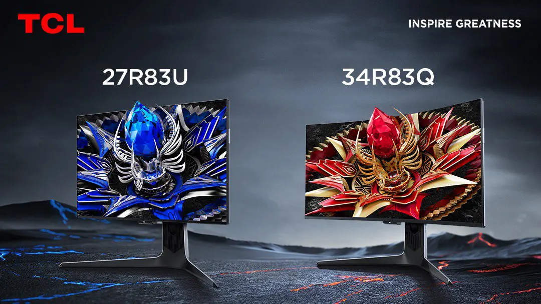 TCL представила новые мониторы 34R83Q и 27R83U для геймеров и профессионалов