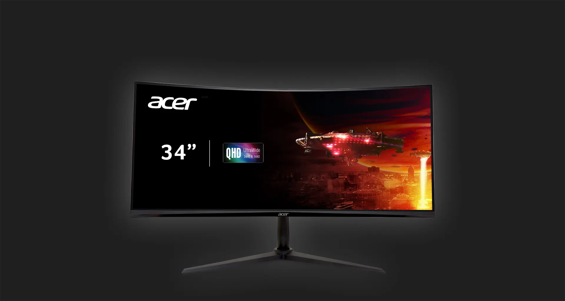 В России стартовали продажи нового игрового монитора Acer Nitro XZ340CUH